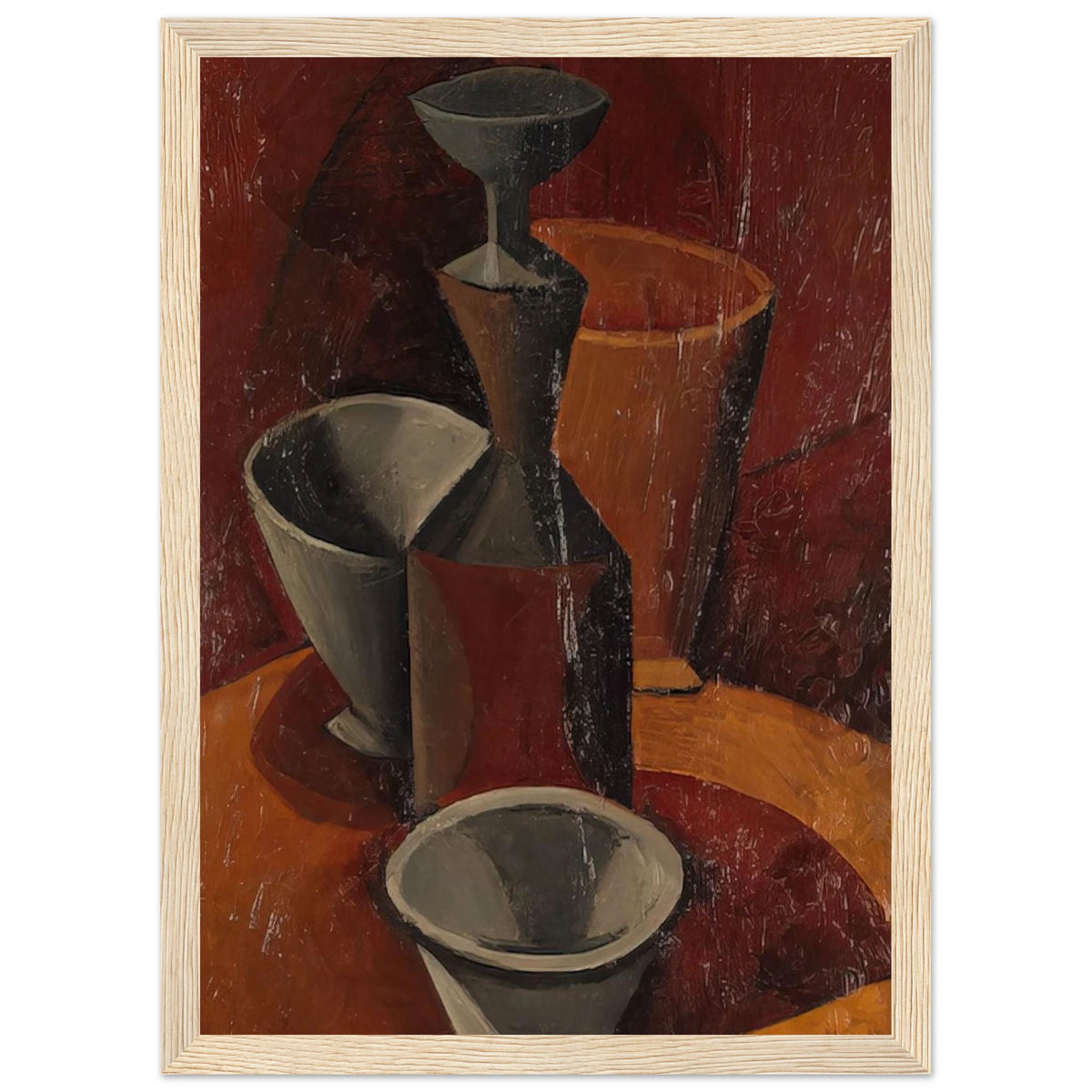 Pitcher and Bowls - 1908 Framed Poster | Pablo Picasso Framed Prints Wall Art | Pablo Picasso Shop