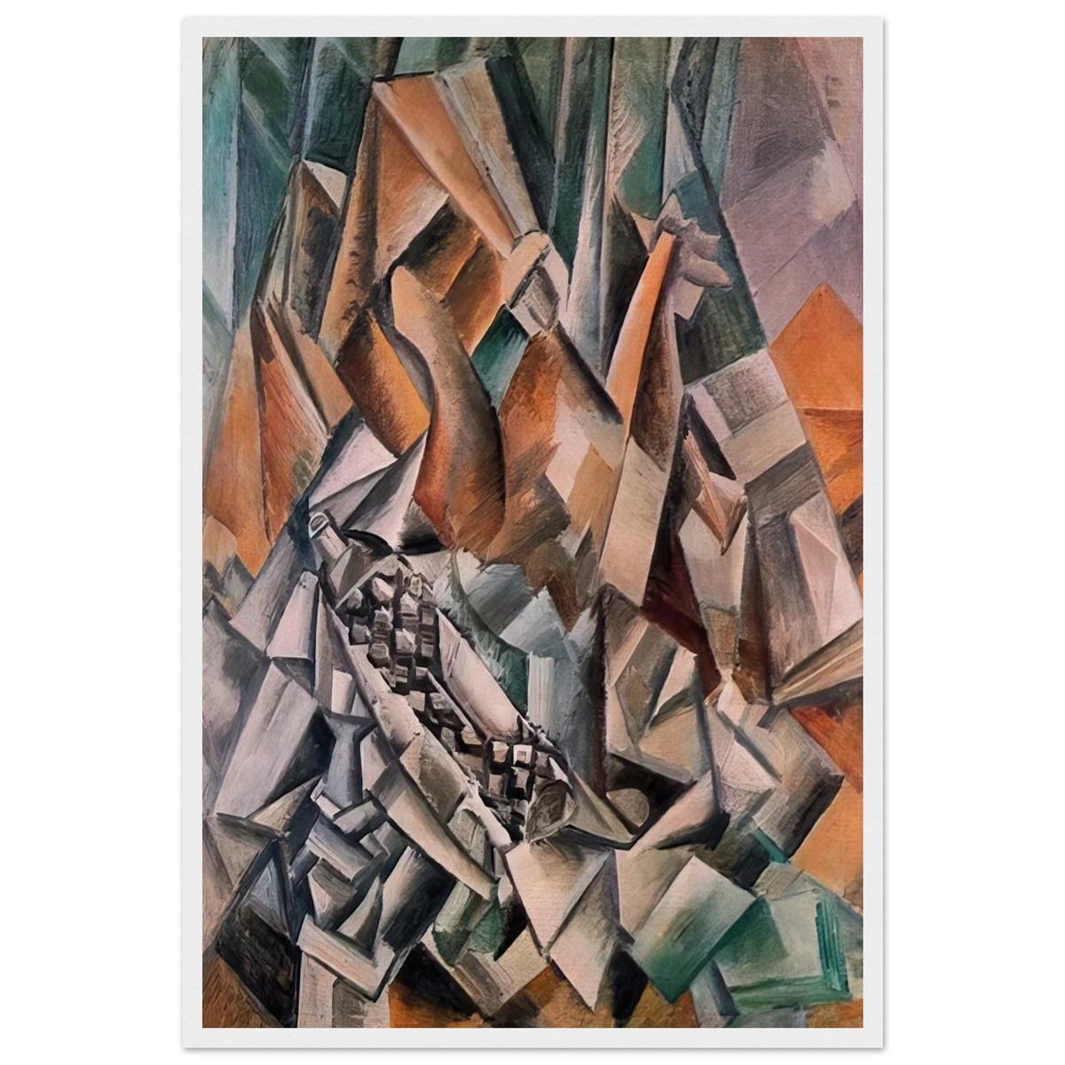 Still life with bottle of Anis del Mono - 1909 Framed Poster | Pablo Picasso Framed Prints Wall Art | Pablo Picasso Shop