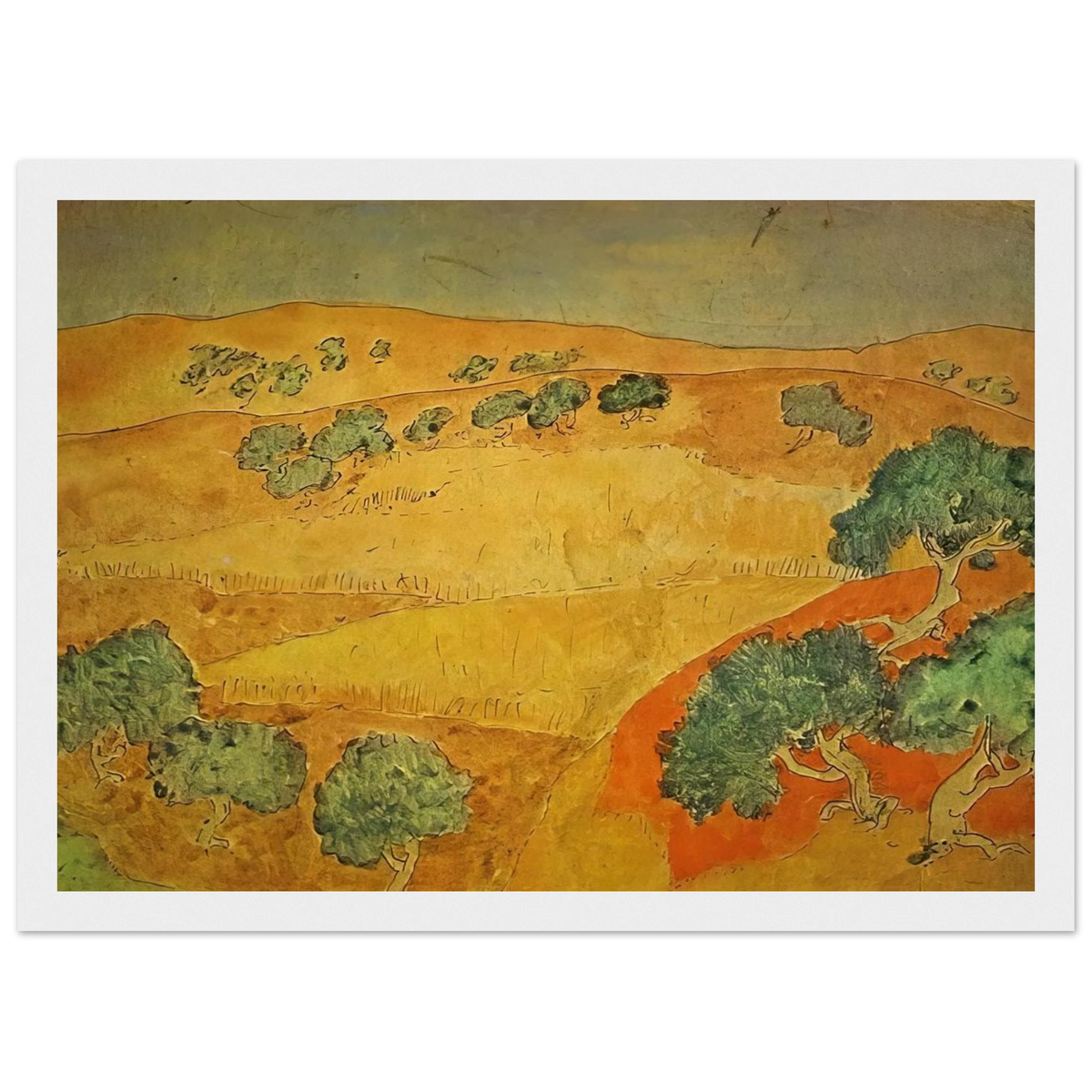Summer landscape Framed Poster | Pablo Picasso Framed Prints Wall Art | Pablo Picasso Shop