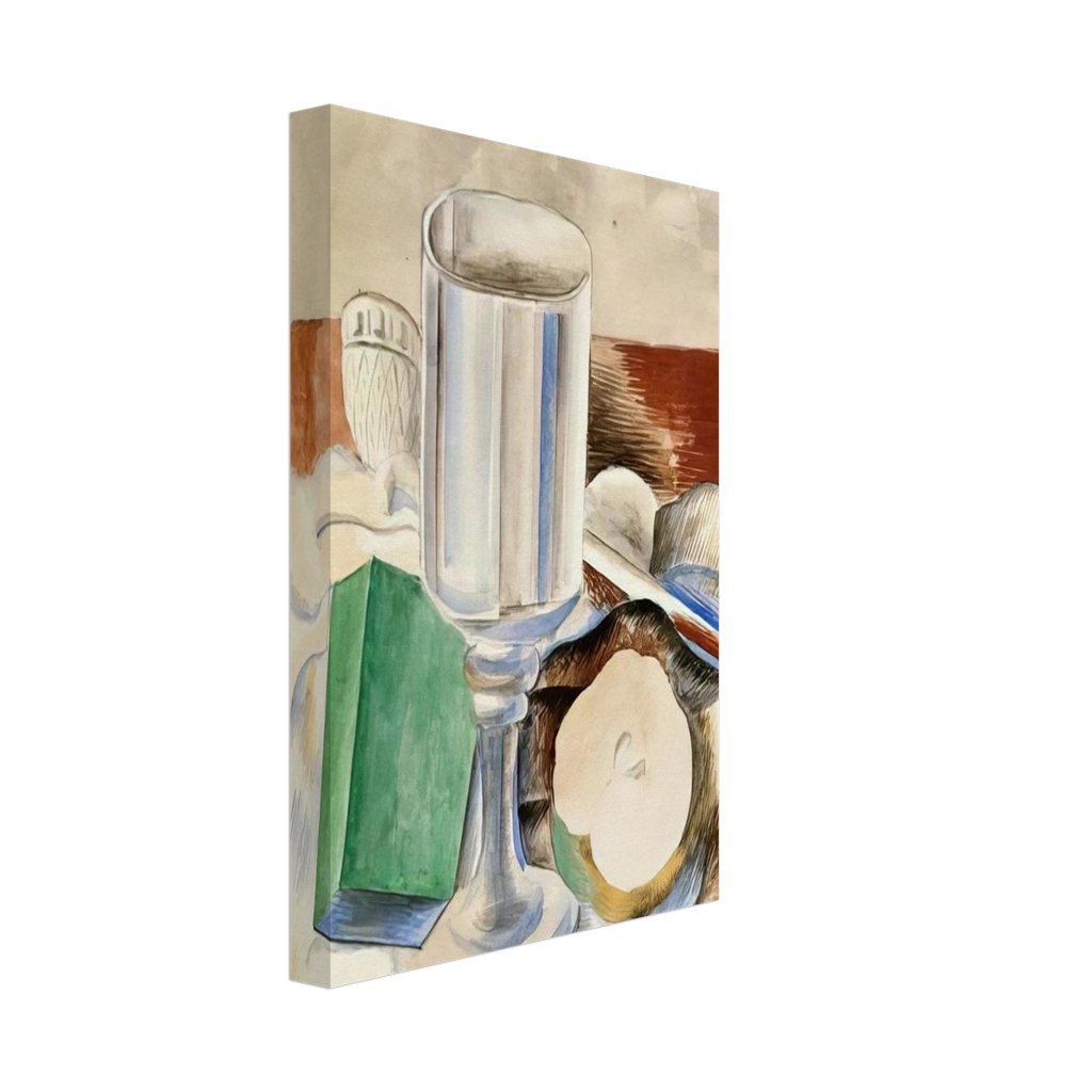Still life with a Glass and an Apple - 1914 Canvas | Pablo Picasso Canvas | Pablo Picasso Shop
