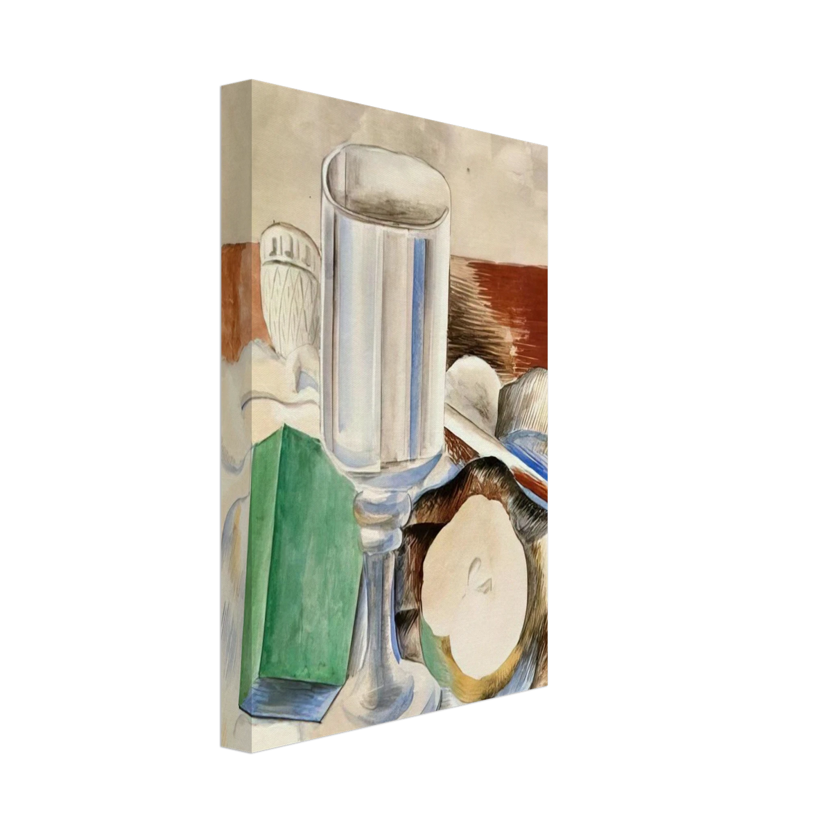 Still life with a Glass and an Apple - 1914 Canvas | Pablo Picasso Canvas | Pablo Picasso Shop