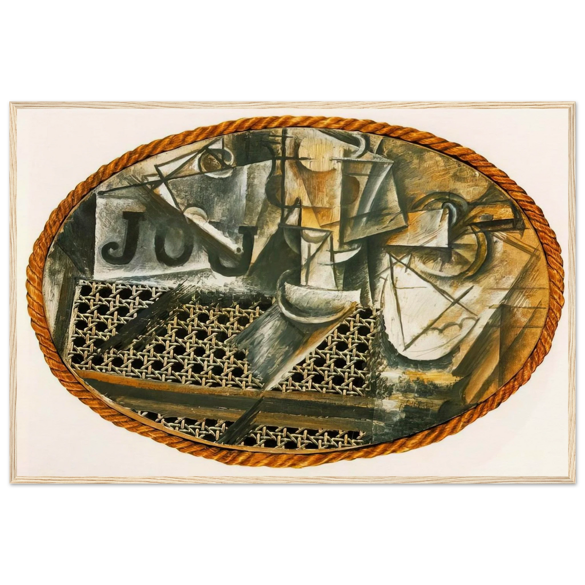 Still Life with Caned Chair Framed Poster | Pablo Picasso Framed Prints Wall Art | Pablo Picasso Shop