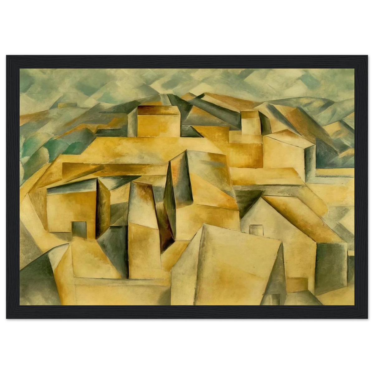 Houses on the hill Framed Poster | Pablo Picasso Framed Prints Wall Art | Pablo Picasso Shop