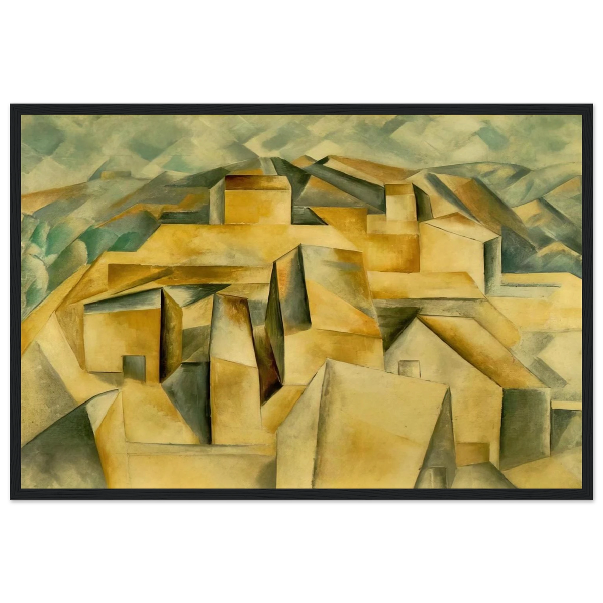 Houses on the hill Framed Poster | Pablo Picasso Framed Prints Wall Art | Pablo Picasso Shop