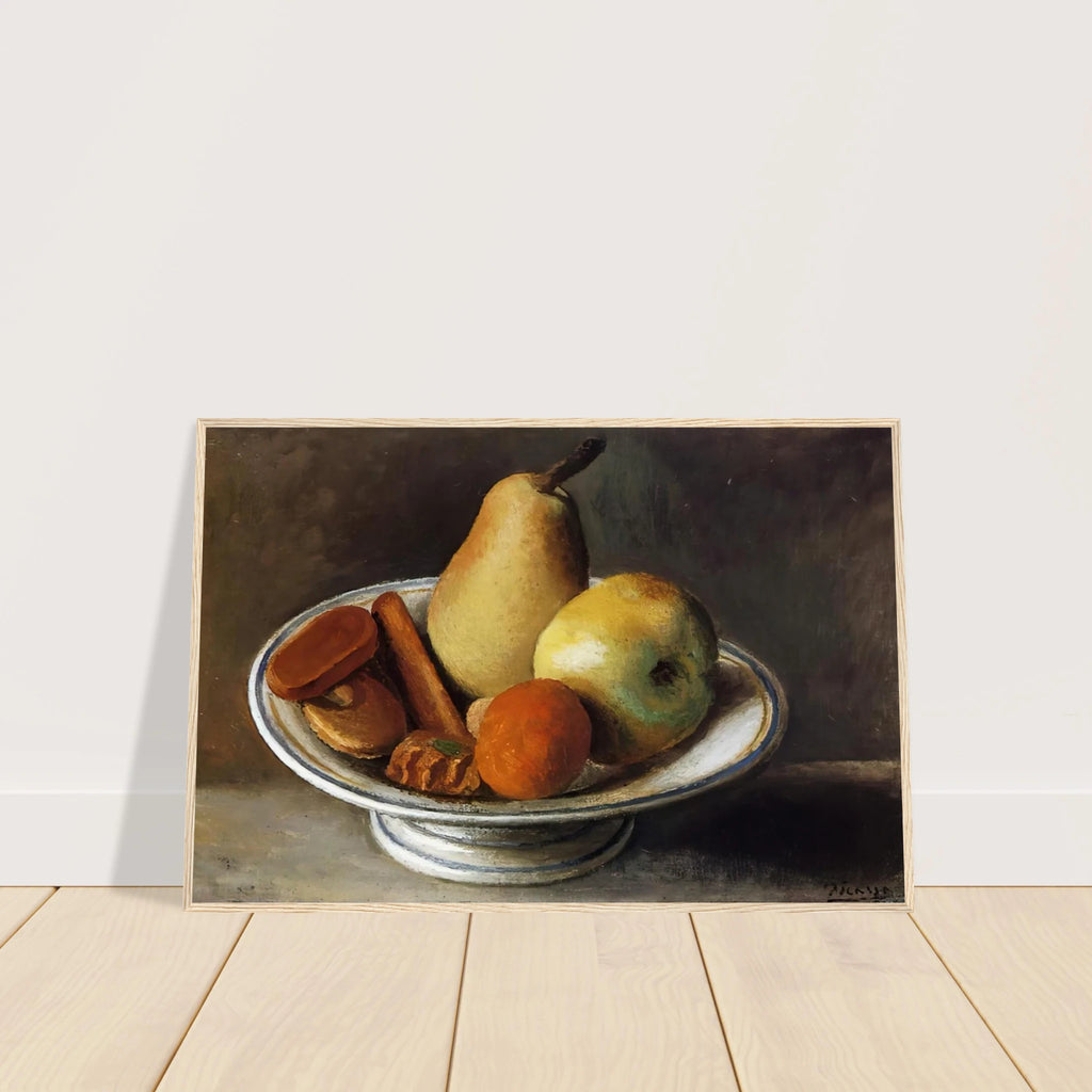 Fruit Bowl with Fruit - 1918 Framed Poster | Pablo Picasso Framed Prints Wall Art | Pablo Picasso Shop