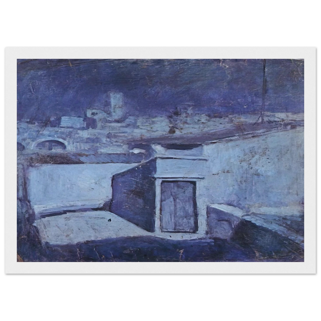 The roofs of Barcelona in the moonlight Framed Poster | Pablo Picasso Framed Prints Wall Art | Pablo Picasso Shop