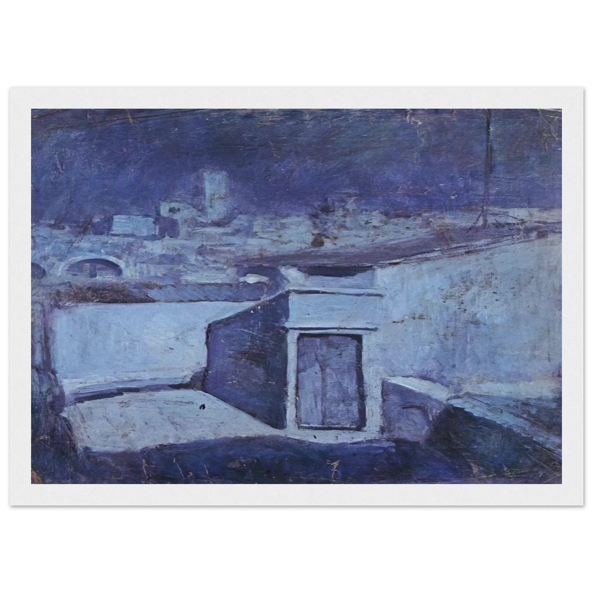 The roofs of Barcelona in the moonlight Framed Poster | Pablo Picasso Framed Prints Wall Art | Pablo Picasso Shop