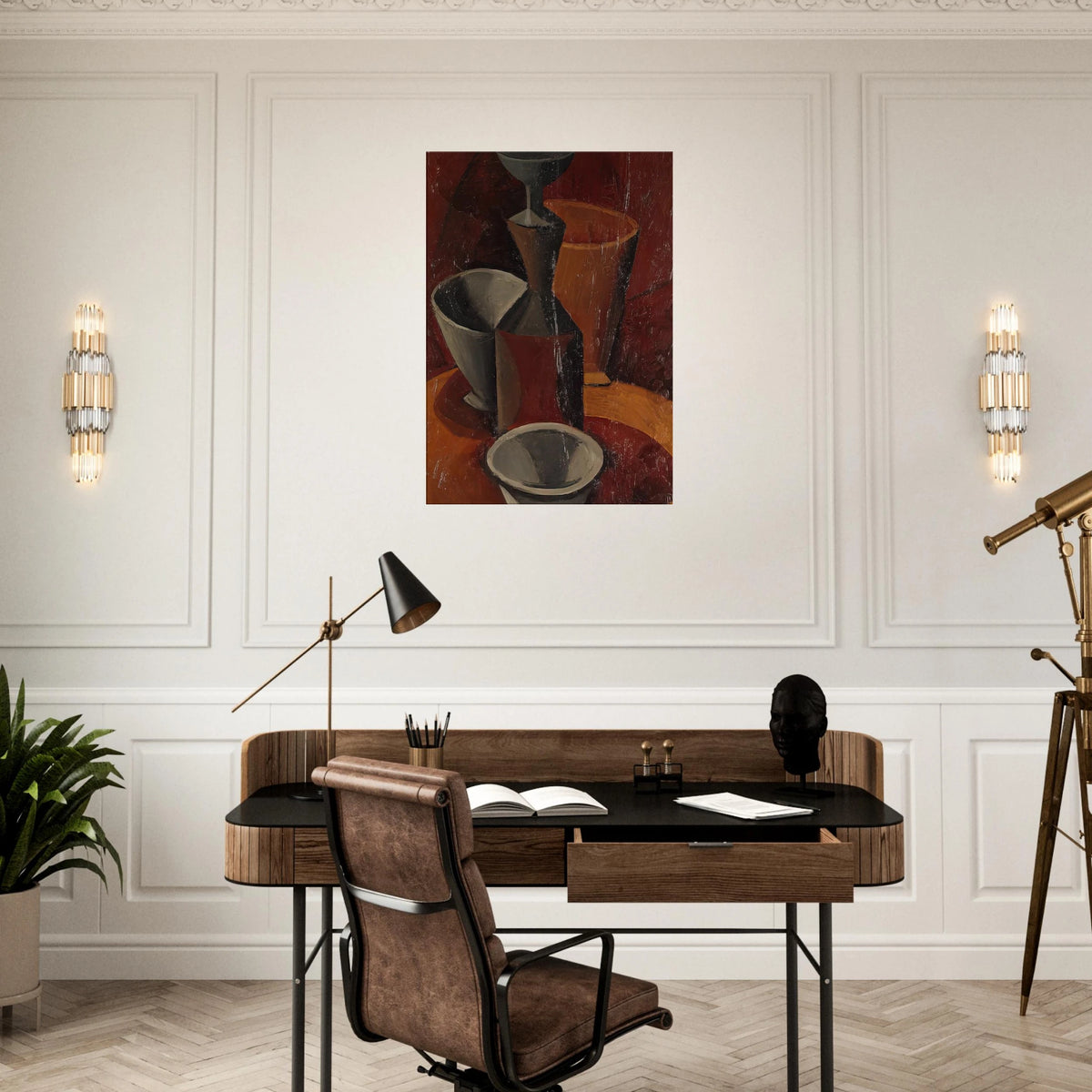 Pitcher and Bowls - 1908 Canvas | Pablo Picasso Canvas | Pablo Picasso Shop