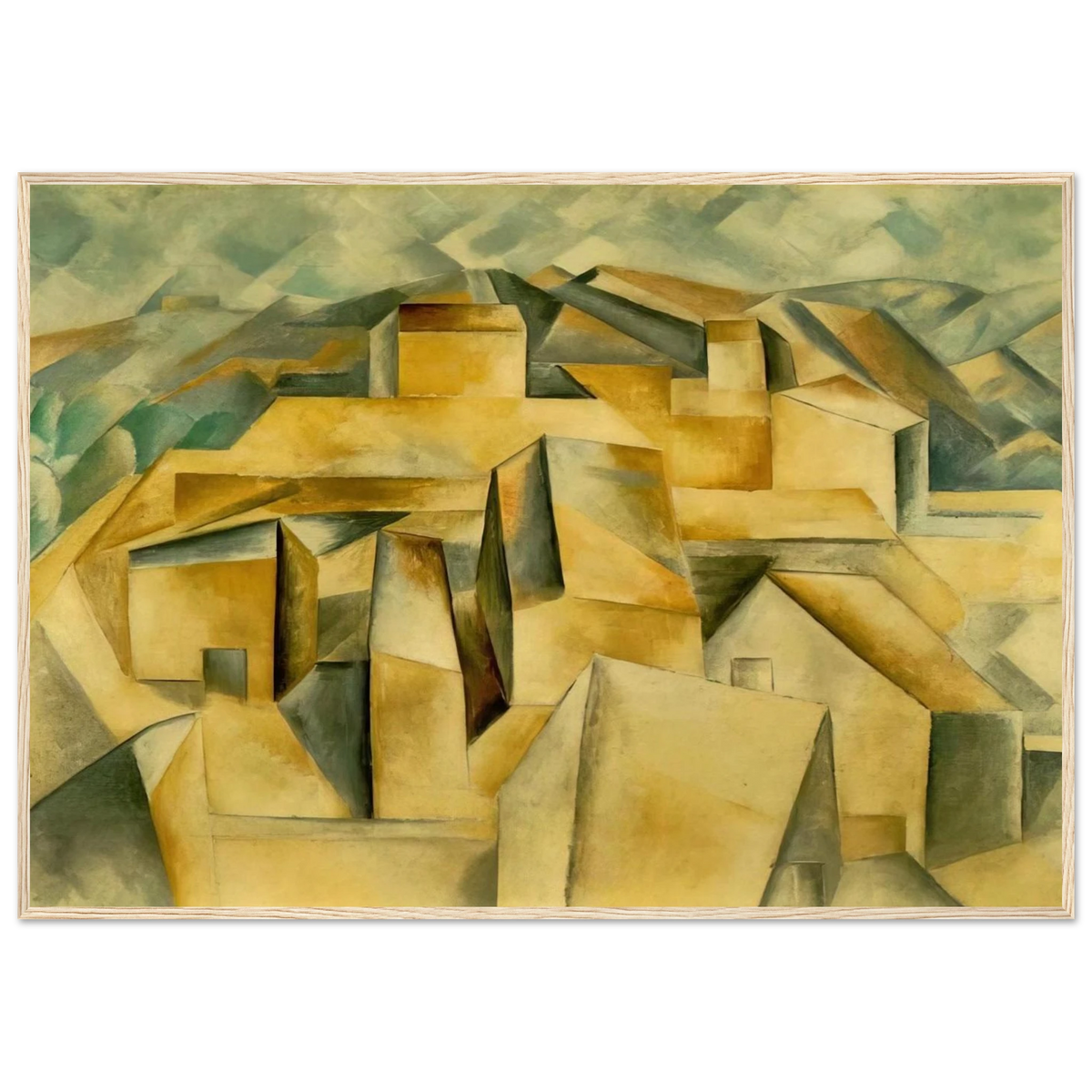 Houses on the hill Framed Poster | Pablo Picasso Framed Prints Wall Art | Pablo Picasso Shop