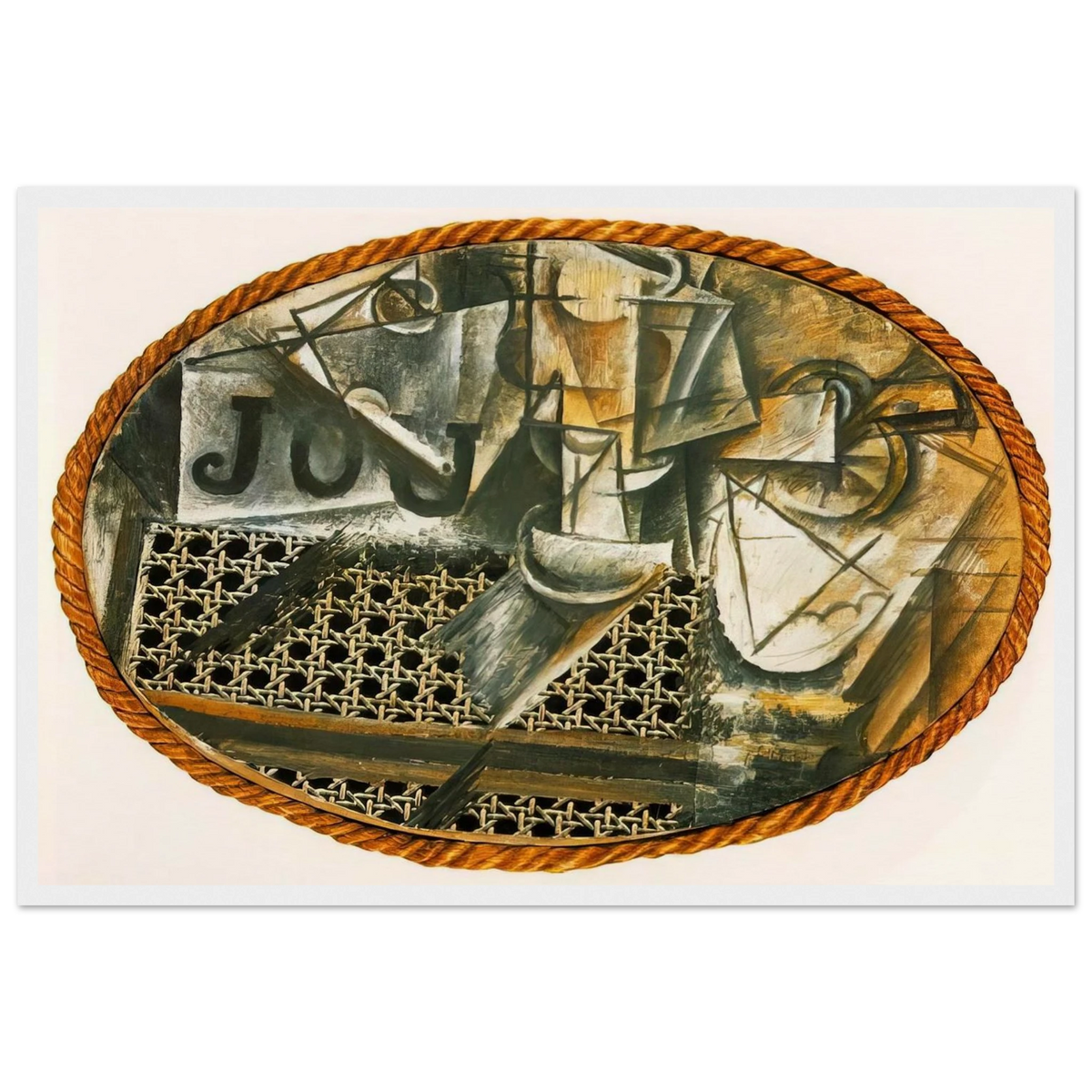 Still Life with Caned Chair Framed Poster | Pablo Picasso Framed Prints Wall Art | Pablo Picasso Shop