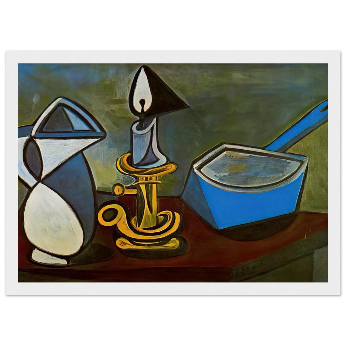 Jug, candle and enamel pan - 1945 Framed Poster | Pablo Picasso Framed Prints Wall Art | Pablo Picasso Shop