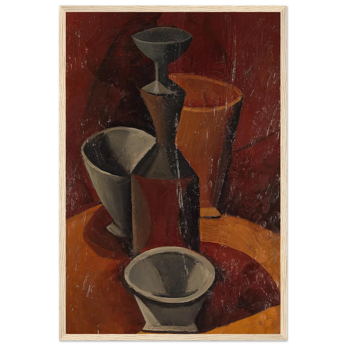 Pitcher and Bowls - 1908 Framed Poster | Pablo Picasso Framed Prints Wall Art | Pablo Picasso Shop