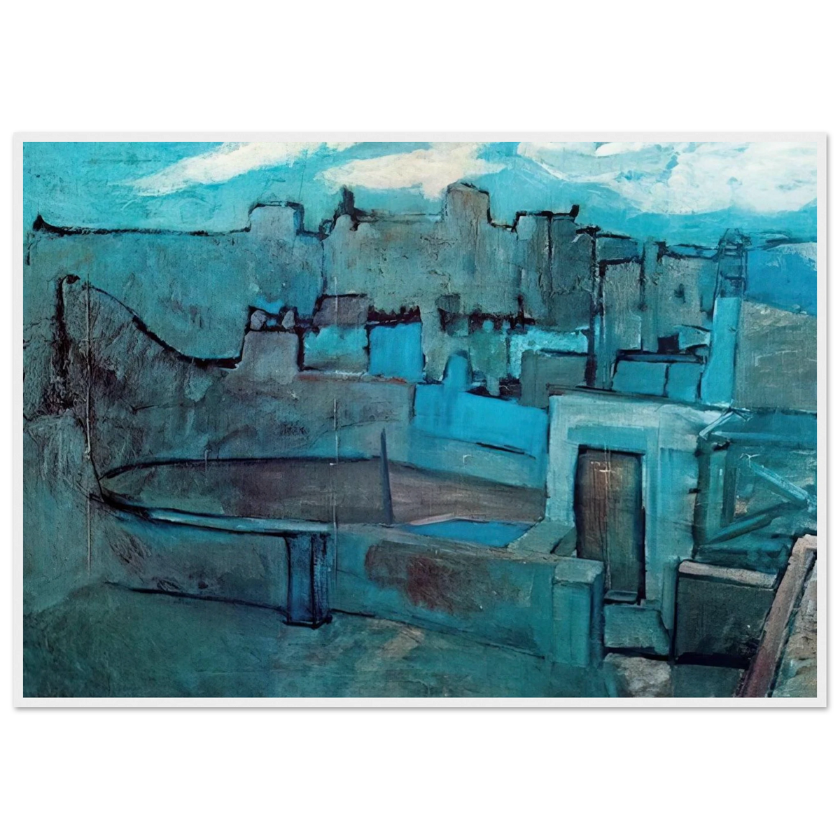 The roofs of Barcelona Framed Poster | Pablo Picasso Framed Prints Wall Art | Pablo Picasso Shop