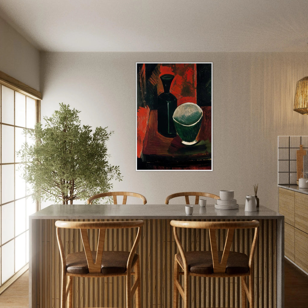 Green Pan and Black Bottle - 1908 Framed Poster | Pablo Picasso Framed Prints Wall Art | Pablo Picasso Shop