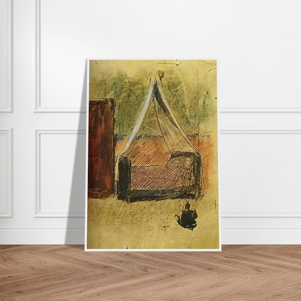Bed with mosquito nets Framed Poster | Pablo Picasso Framed Prints Wall Art | Pablo Picasso Shop