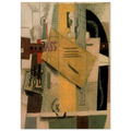 Clarinet, bottle of bass, newspaper, ace of clubs - 1913 Poster | Pablo Picasso Poster | Pablo Picasso Shop