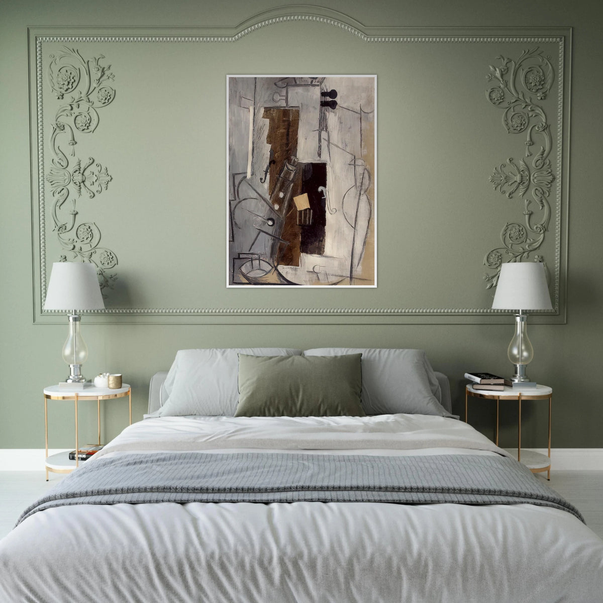 Clarinet and Violin - 1913 Framed Poster | Pablo Picasso Framed Prints Wall Art | Pablo Picasso Shop