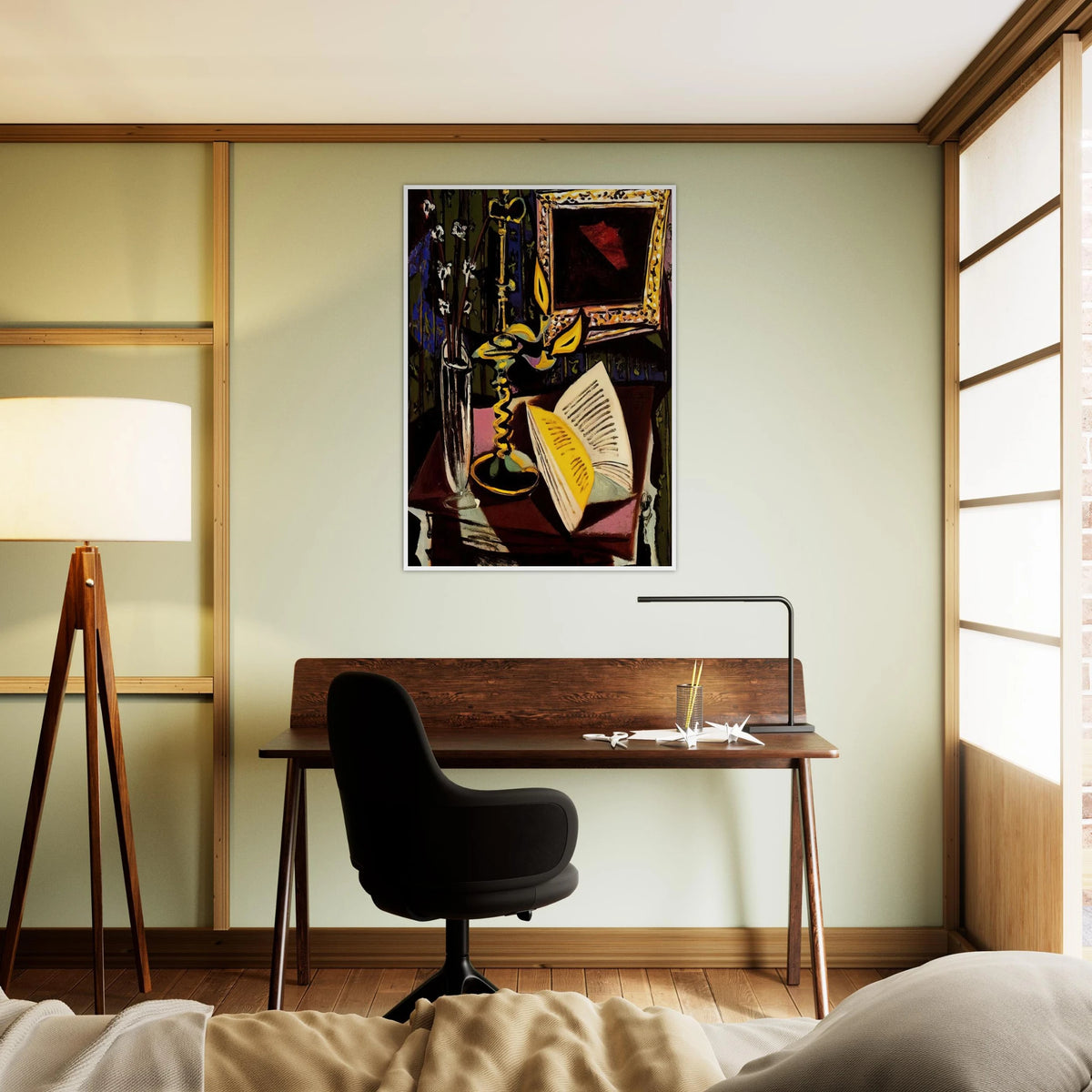 Still life with candlestick - 1937 Framed Poster | Pablo Picasso Framed Prints Wall Art | Pablo Picasso Shop