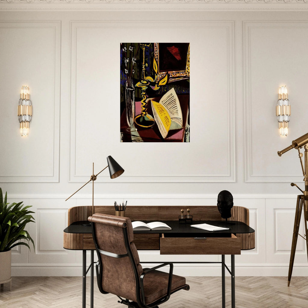 Still life with candlestick - 1937 Canvas | Pablo Picasso Canvas | Pablo Picasso Shop