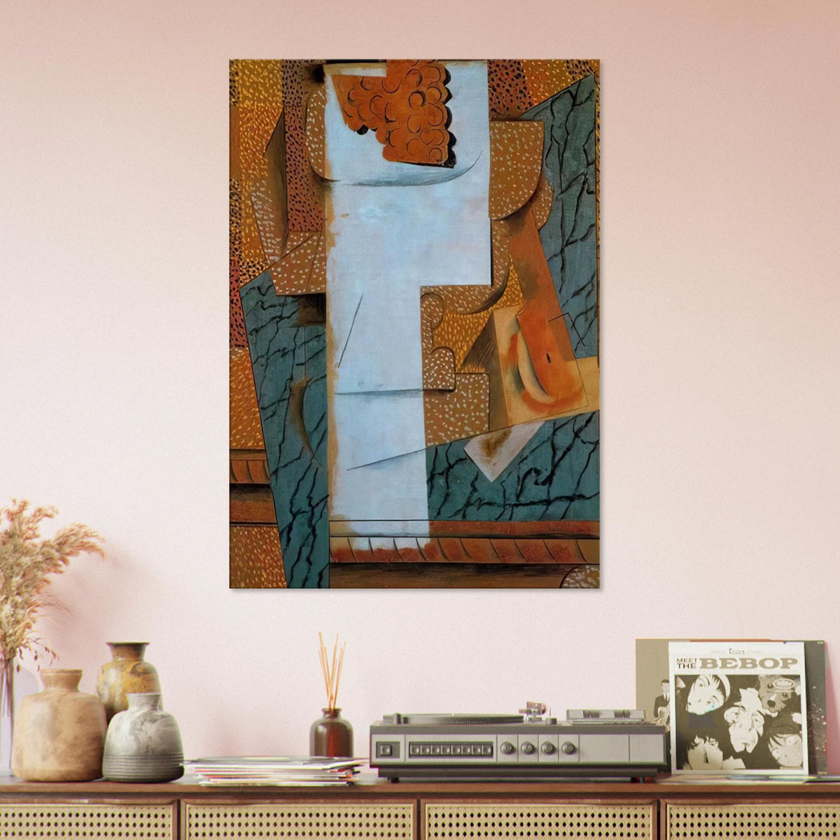 Fruit vase and bunch of grapes - 1914 Canvas | Pablo Picasso Canvas | Pablo Picasso Shop