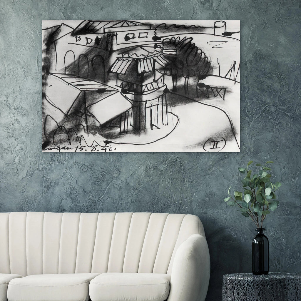 Café in Royan - 1940 Poster | Pablo Picasso Poster | Pablo Picasso Shop