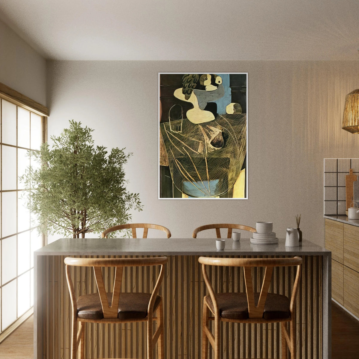 Still life with fishing net Framed Poster | Pablo Picasso Framed Prints Wall Art | Pablo Picasso Shop