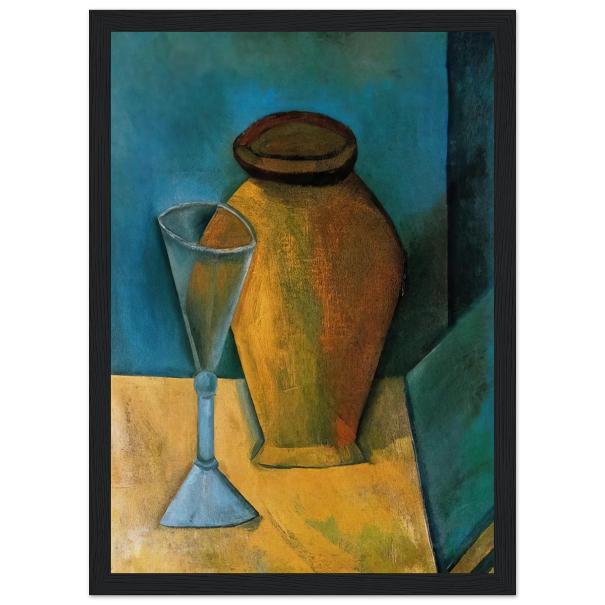 Pot, Glass and Book - 1908 Framed Poster | Pablo Picasso Framed Prints Wall Art | Pablo Picasso Shop