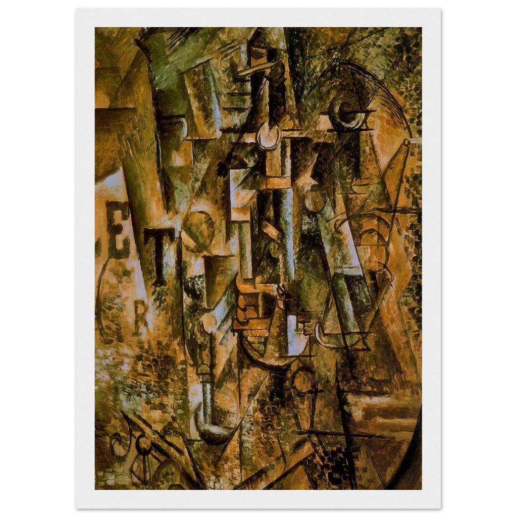 Still life with bottle of rum - 1911 Framed Poster | Pablo Picasso Framed Prints Wall Art | Pablo Picasso Shop
