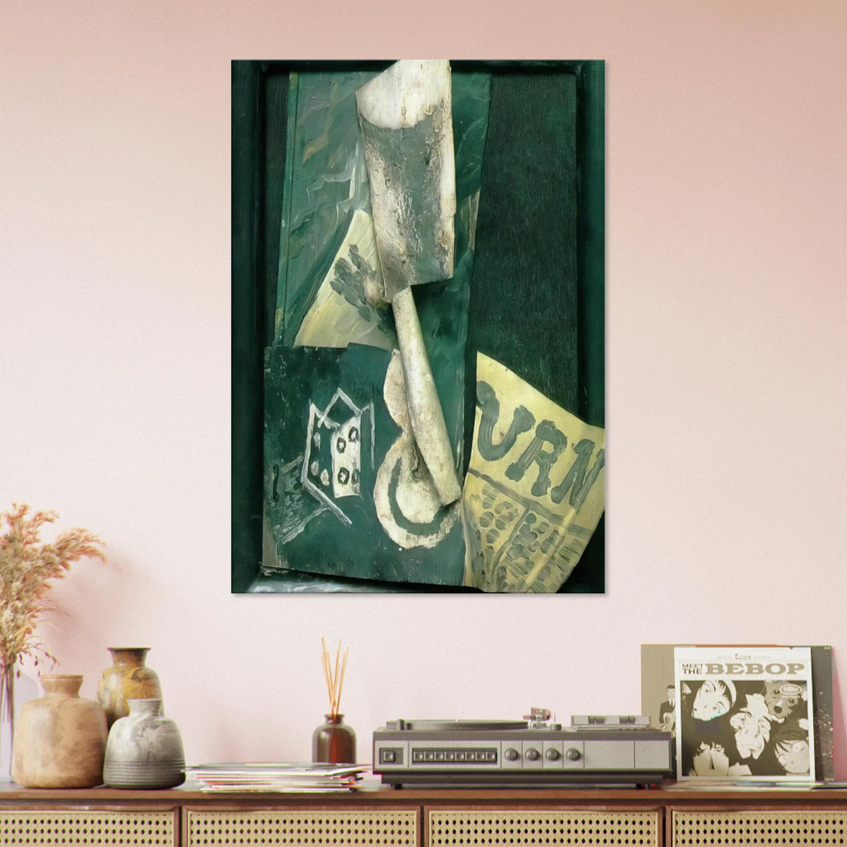 Glass and newspaper Canvas | Pablo Picasso Canvas | Pablo Picasso Shop
