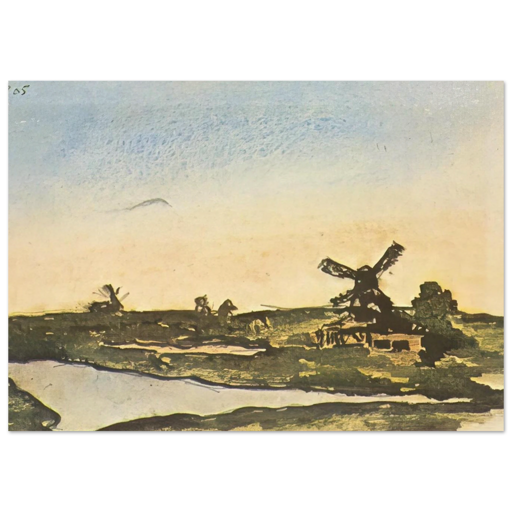 Dutch landscape with windmills Poster | Pablo Picasso Poster | Pablo Picasso Shop