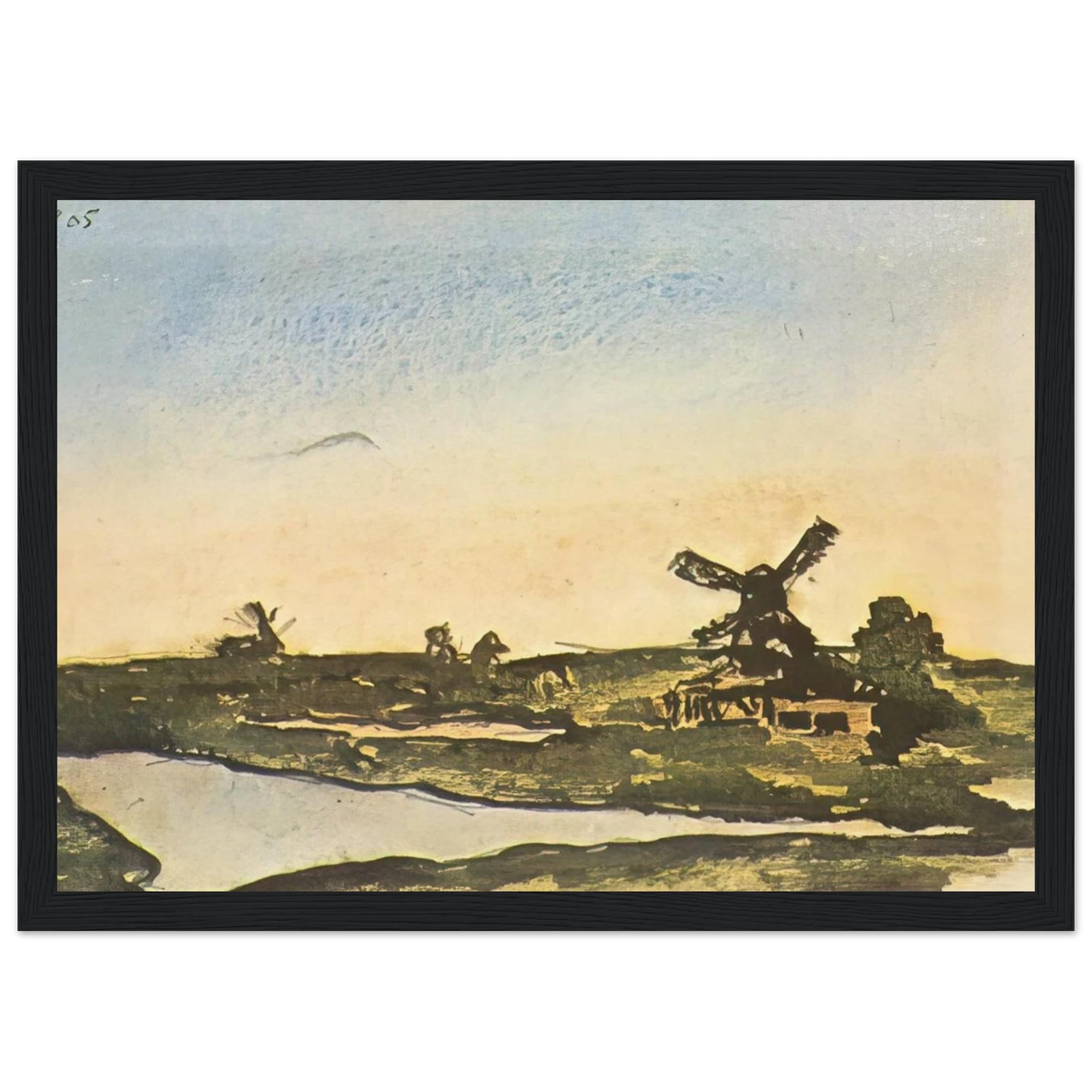 Dutch landscape with windmills Framed Poster | Pablo Picasso Framed Prints Wall Art | Pablo Picasso Shop