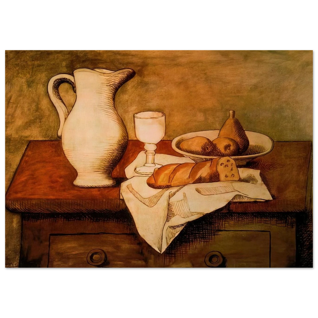 Still life with jug and bread - 1921 Poster | Pablo Picasso Poster | Pablo Picasso Shop