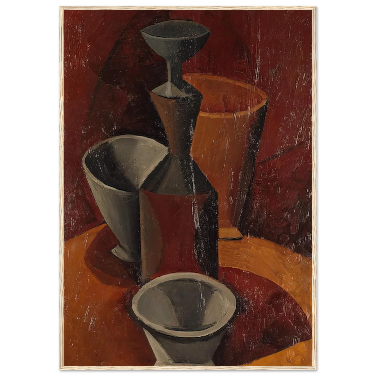 Pitcher and Bowls - 1908 Framed Poster | Pablo Picasso Framed Prints Wall Art | Pablo Picasso Shop