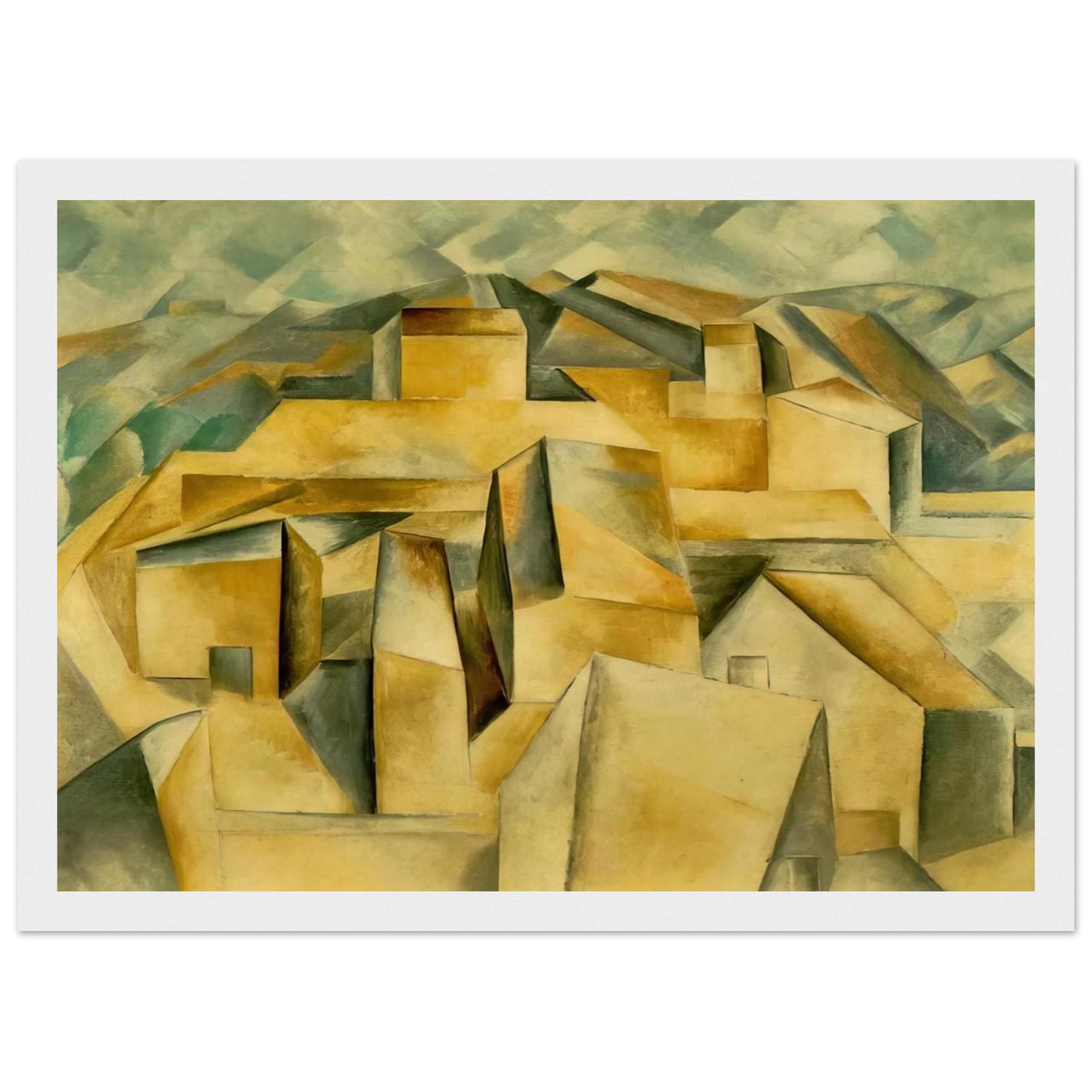 Houses on the hill Framed Poster | Pablo Picasso Framed Prints Wall Art | Pablo Picasso Shop