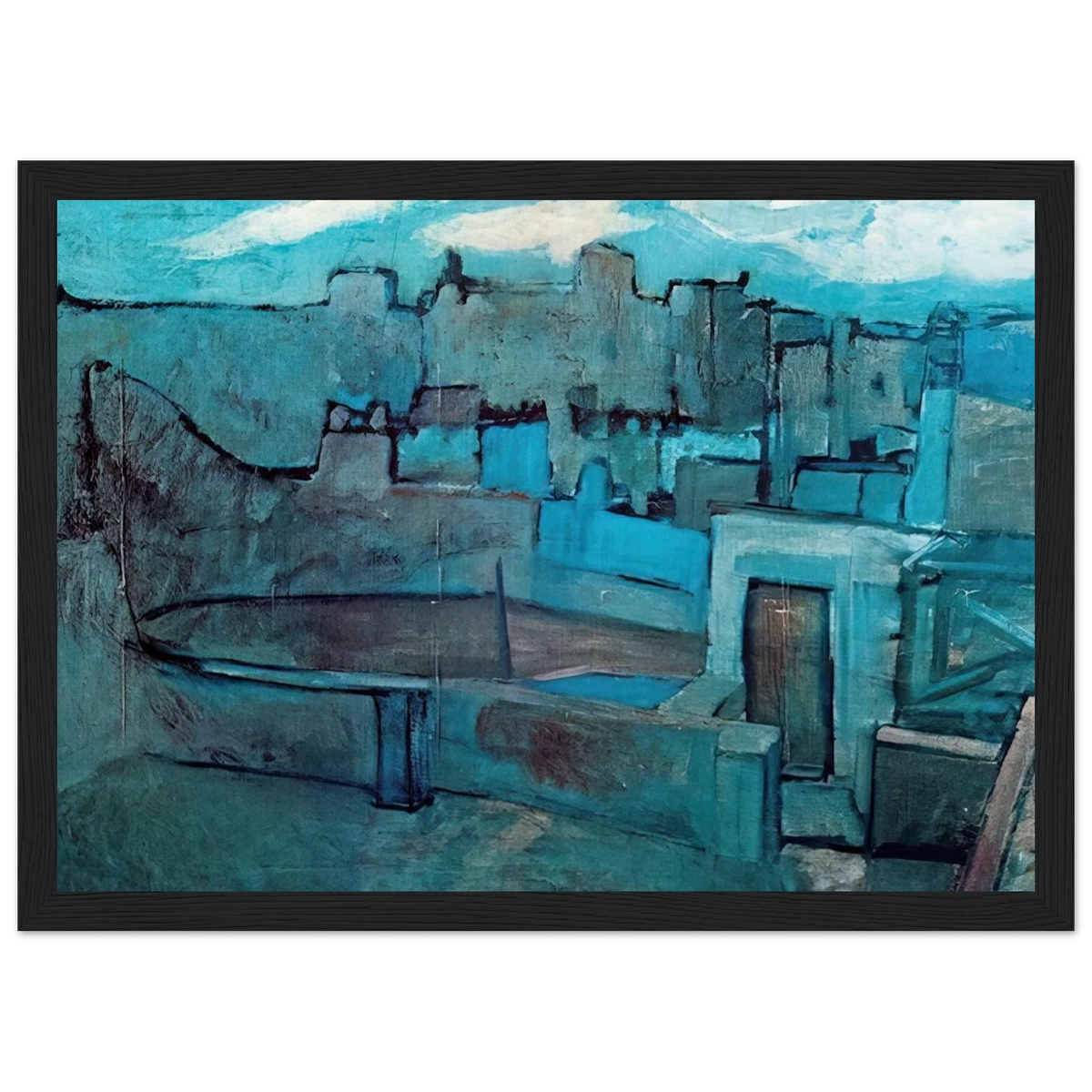 The roofs of Barcelona Framed Poster | Pablo Picasso Framed Prints Wall Art | Pablo Picasso Shop