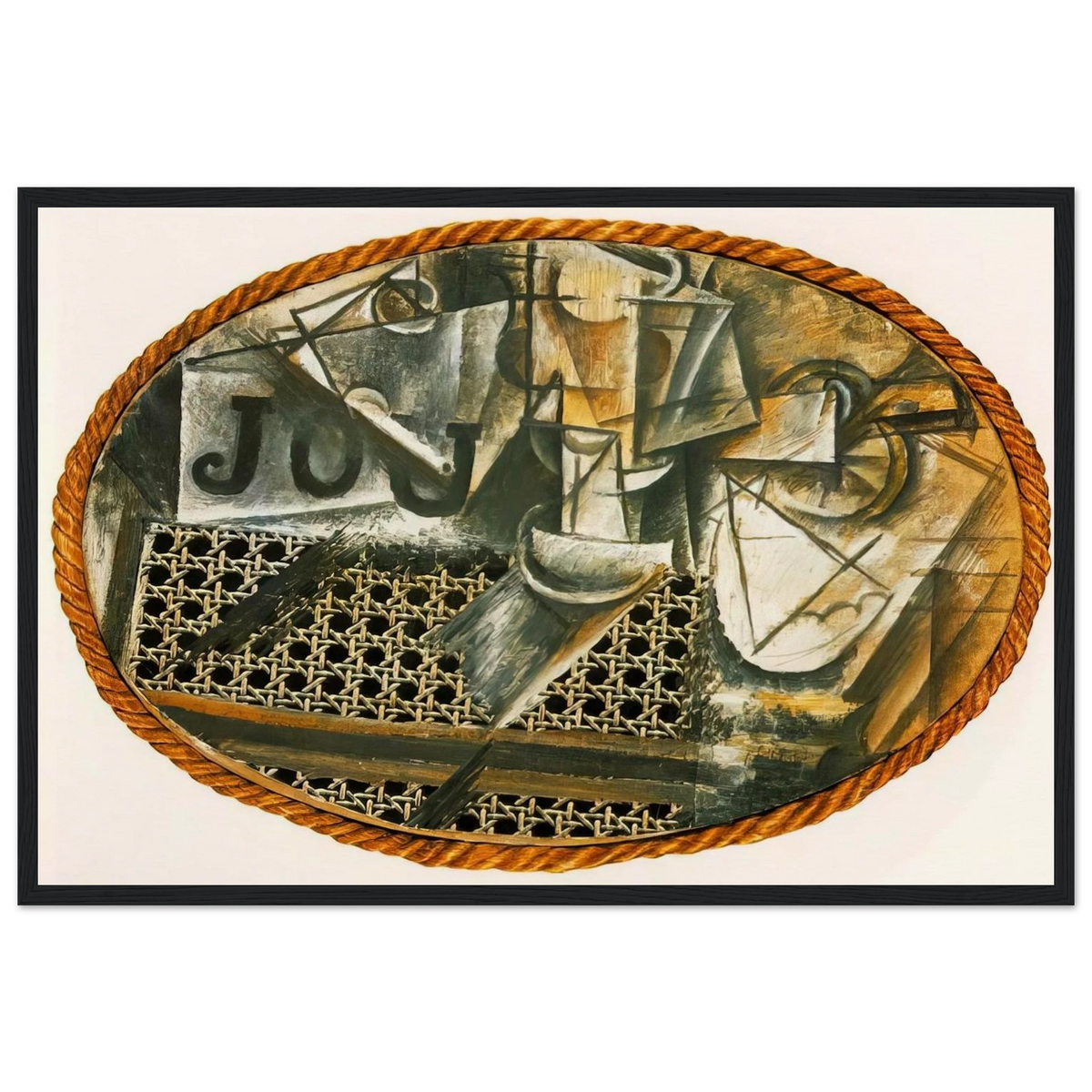 Still Life with Caned Chair Framed Poster | Pablo Picasso Framed Prints Wall Art | Pablo Picasso Shop