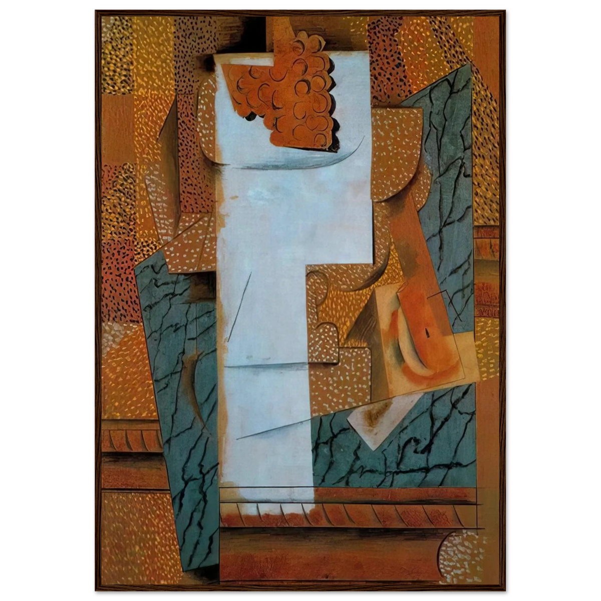 Fruit vase and bunch of grapes - 1914 Framed Poster | Pablo Picasso Framed Prints Wall Art | Pablo Picasso Shop