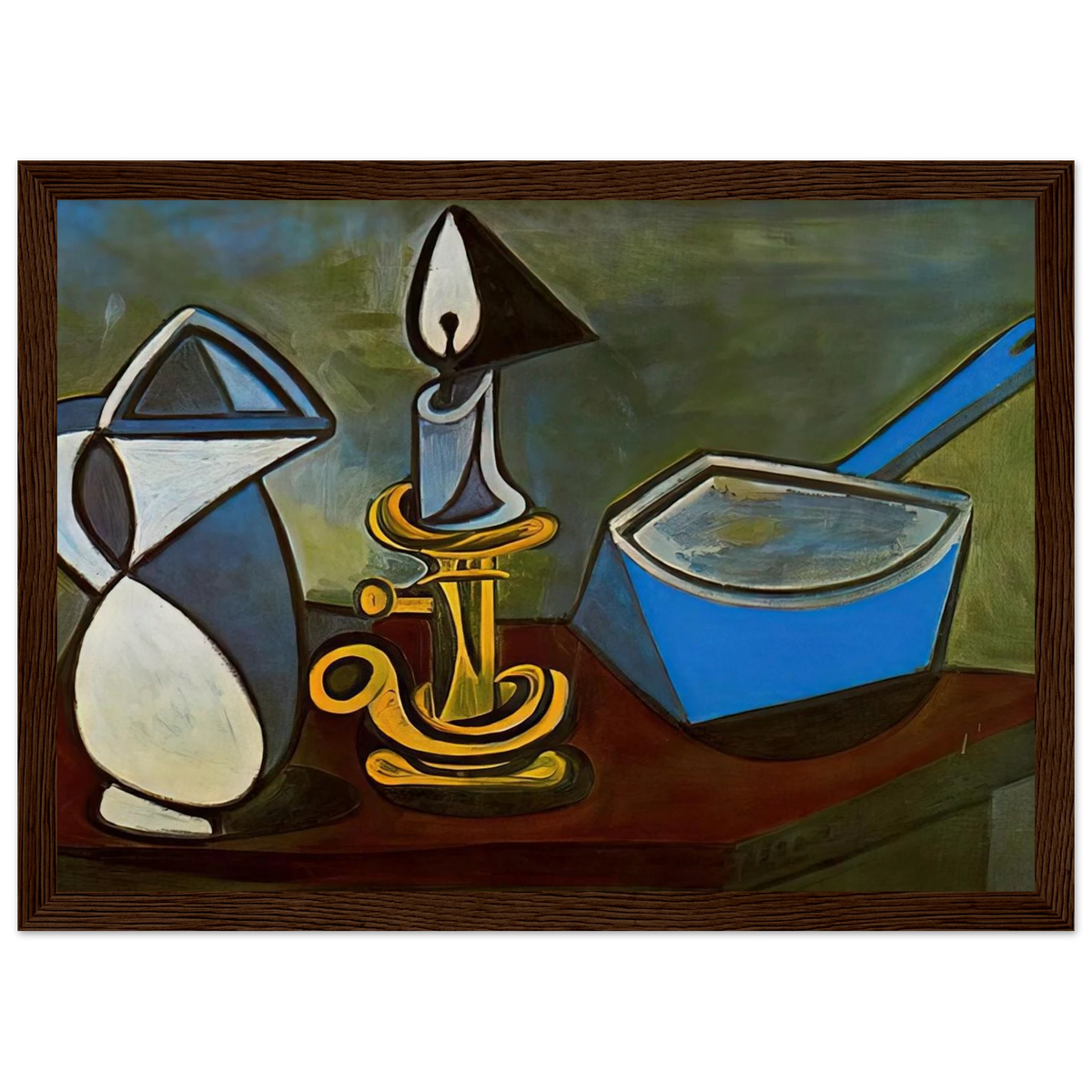 Jug, candle and enamel pan - 1945 Framed Poster | Pablo Picasso Framed Prints Wall Art | Pablo Picasso Shop
