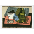 Glass, bottle, packet of tobacco Framed Poster | Pablo Picasso Framed Prints Wall Art | Pablo Picasso Shop