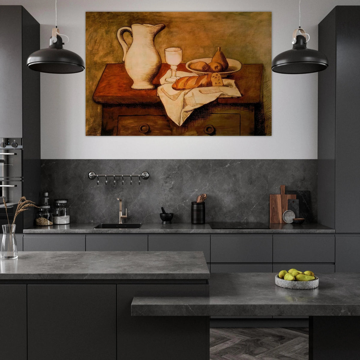 Still life with jug and bread - 1921 Poster | Pablo Picasso Poster | Pablo Picasso Shop