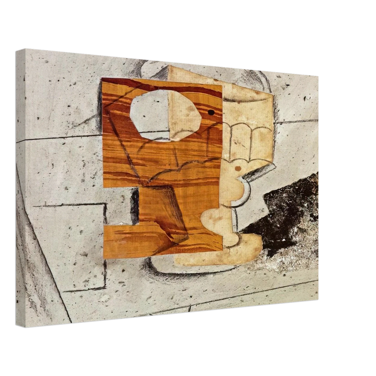Glass on a Table - 1914 Canvas | Pablo Picasso Canvas | Pablo Picasso Shop