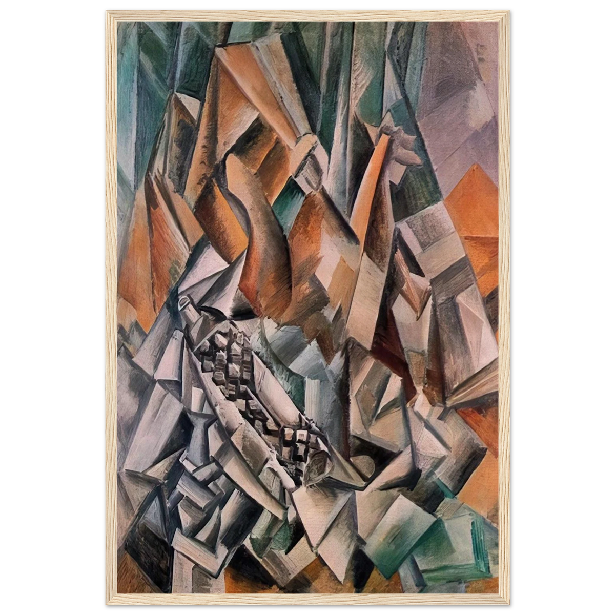 Still life with bottle of Anis del Mono - 1909 Framed Poster | Pablo Picasso Framed Prints Wall Art | Pablo Picasso Shop
