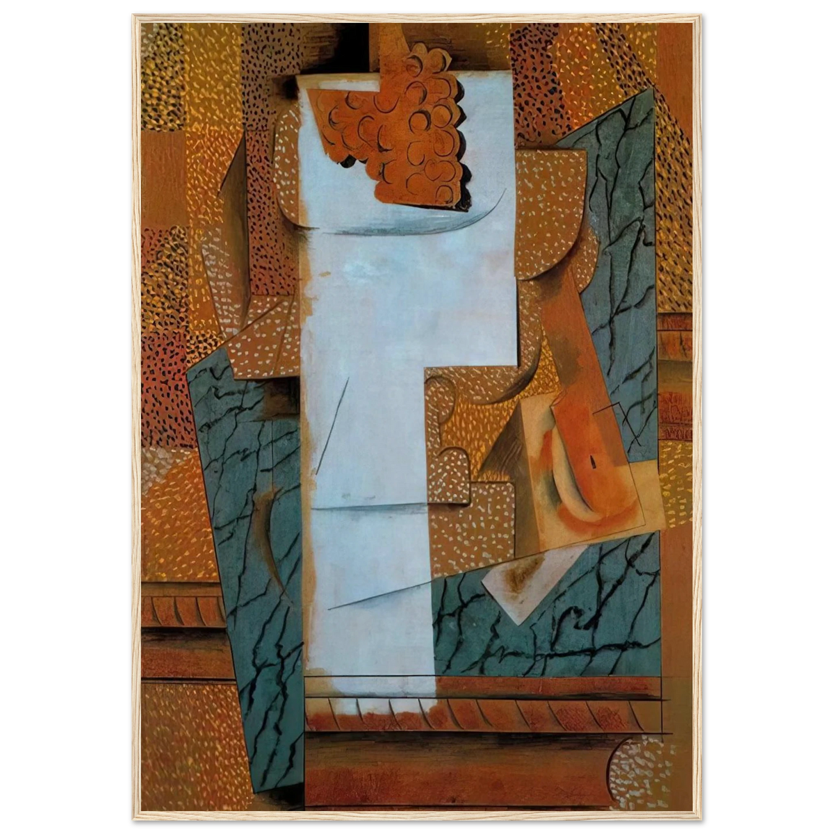 Fruit vase and bunch of grapes - 1914 Framed Poster | Pablo Picasso Framed Prints Wall Art | Pablo Picasso Shop