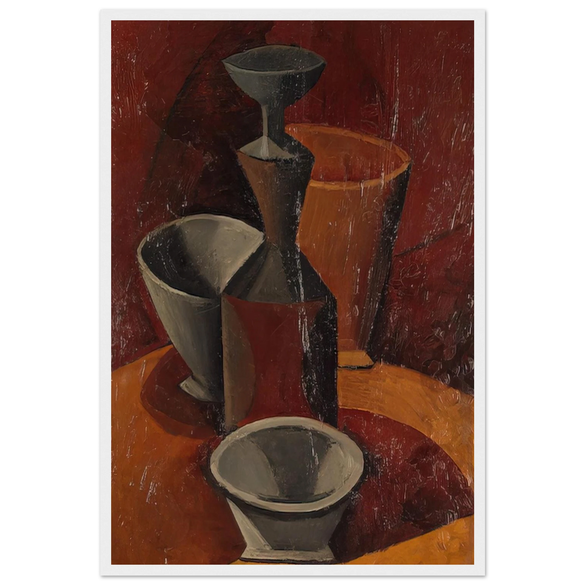 Pitcher and Bowls - 1908 Framed Poster | Pablo Picasso Framed Prints Wall Art | Pablo Picasso Shop