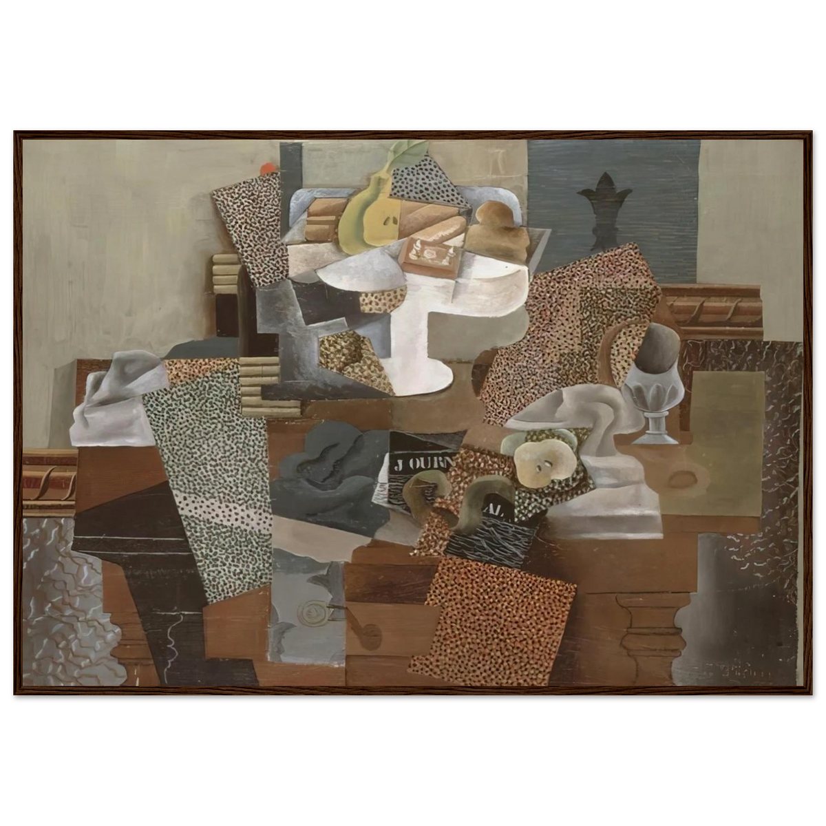 Still Life with Compote and Glass - 1914 Framed Poster | Pablo Picasso Framed Prints Wall Art | Pablo Picasso Shop