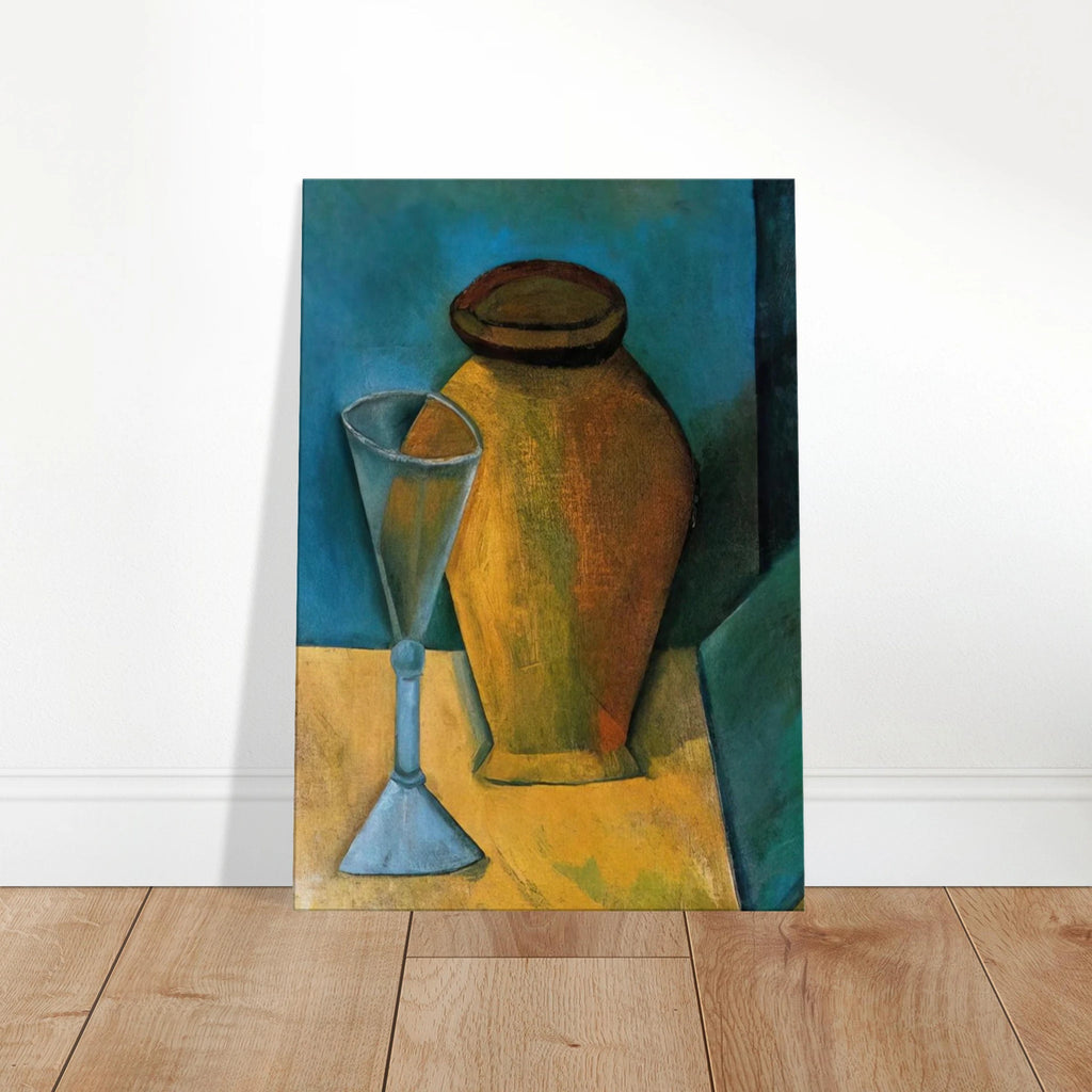 Pot, Glass and Book - 1908 Canvas | Pablo Picasso Canvas | Pablo Picasso Shop