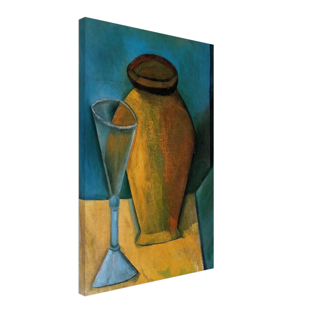 Pot, Glass and Book - 1908 Canvas | Pablo Picasso Canvas | Pablo Picasso Shop