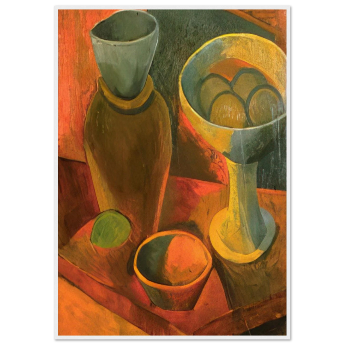 Jug and fruit dish Framed Poster | Pablo Picasso Framed Prints Wall Art | Pablo Picasso Shop