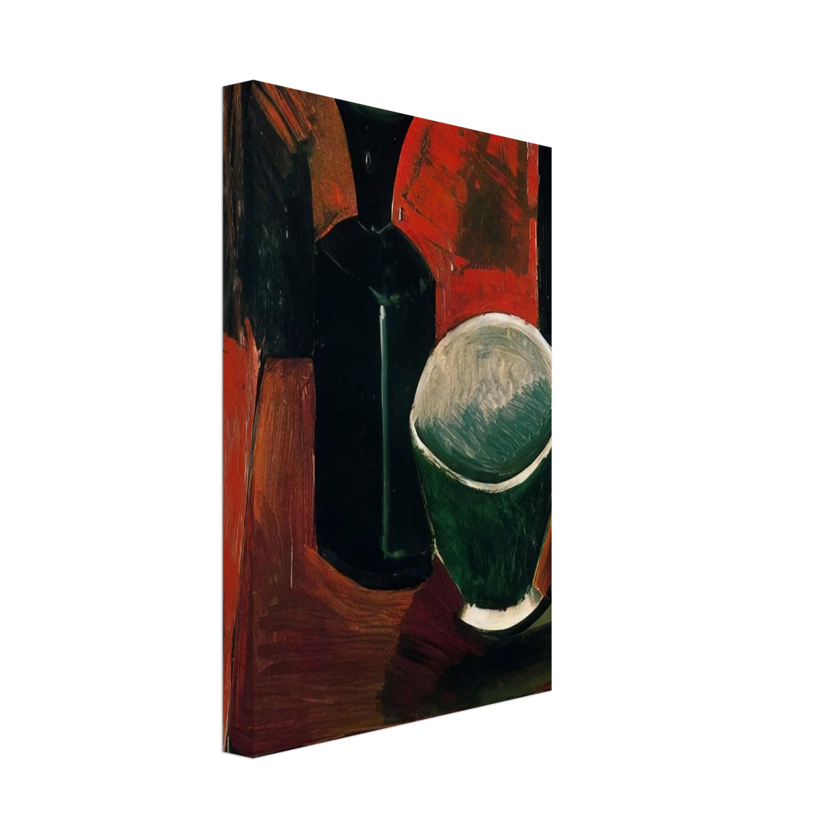 Green Pan and Black Bottle - 1908 Canvas | Pablo Picasso Canvas | Pablo Picasso Shop