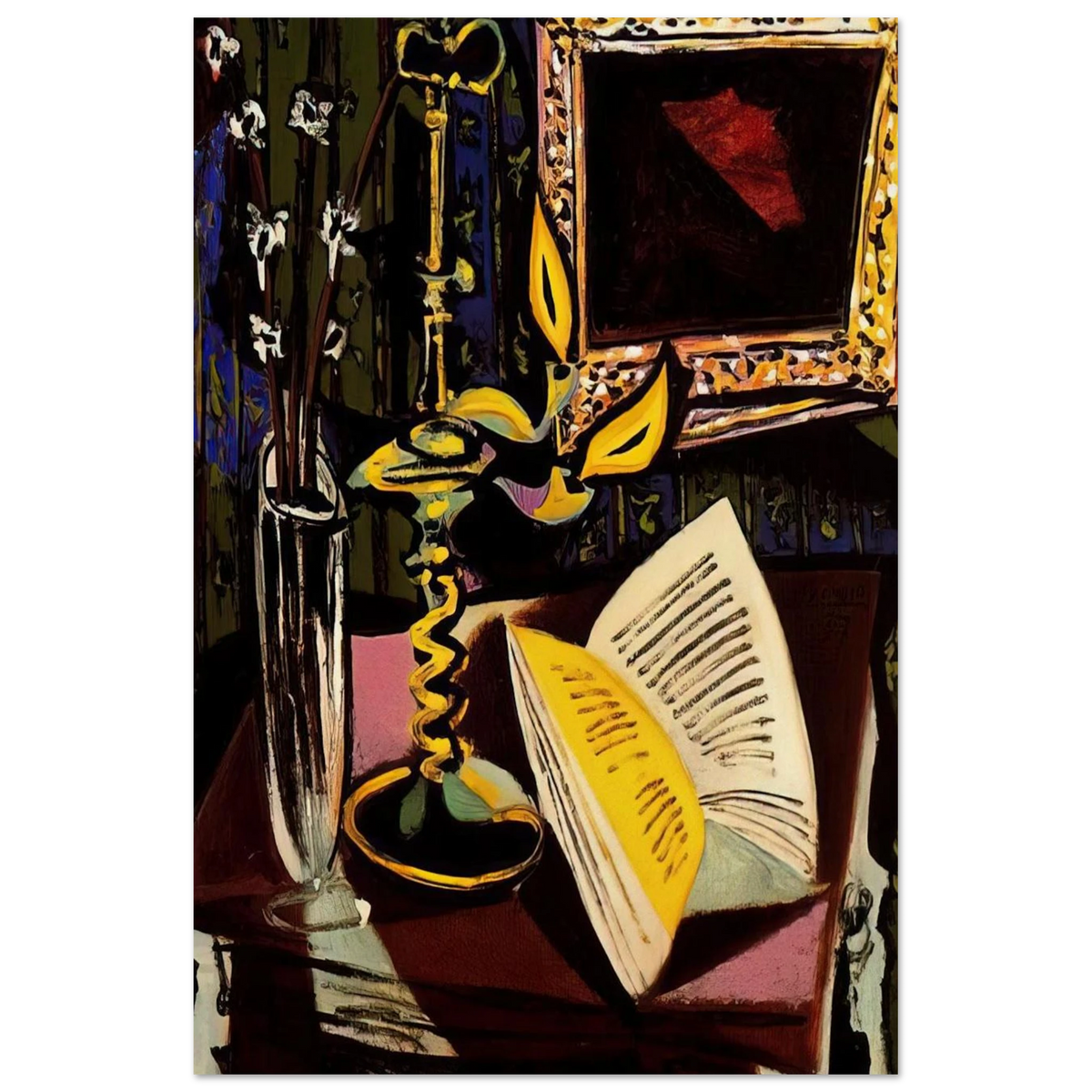 Still life with candlestick - 1937 Poster | Pablo Picasso Poster | Pablo Picasso Shop